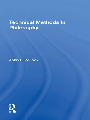 cover image of Technical Methods In Philosophy